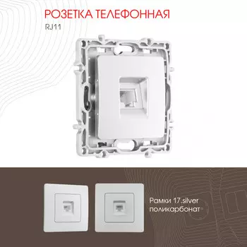Розетка Arte Milano Am-217 217.51-1.silver