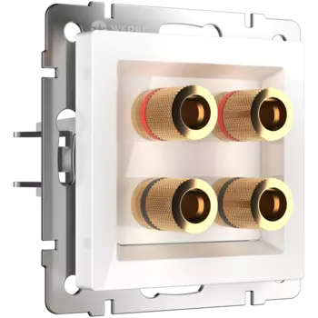 Розетка Werkel Белый WL01-AUDIOx4 / Акустическая розетка (белый)