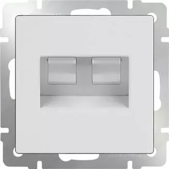 Розетка Werkel Белый WL01-RJ11-45 / Розетка телефонная RJ-11 и Еthernet RJ-45 (белая)
