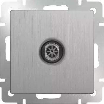 Розетка Werkel Серебряный рифленый WL09-TV / ТВ-розетка оконечная (cеребряный рифленый)