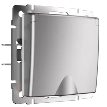 Розетка Werkel Серебряный WL06-SKGSC-01-IP44 /Розетка влагозащ. с зазе