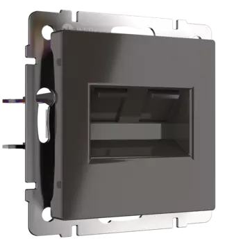 Розетка Werkel Серо-коричневый WL07-RJ11+RJ45/ Розетка телефонная RJ-1