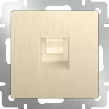 Розетка Werkel Шампань рифленый WL10-RJ-11 / Телефонная розетка RJ-11 (шампань рифленый)