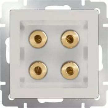 Розетка Werkel Слоновая кость WL03-AUDIOx4 / Акустическая розетка (слоновая кость)