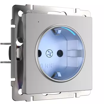 Розетка Werkel Встраиваемые механизмы серебряные W1171406/ Розетка с п