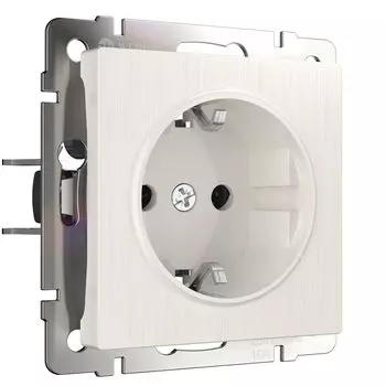 Розетка Werkel W1171113/ Розетка с заземлением и шторками (перламутров