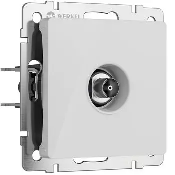 Розетка Werkel W1183041/ ТВ-розетка оконечная (белый акрил)