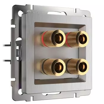 Розетка Werkel W1185009/ Акустическая розетка (cеребряный рифленый)