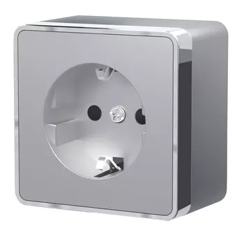 Розетка Werkel W5071006/ Розетка с заземлением Gallant (серебряный)