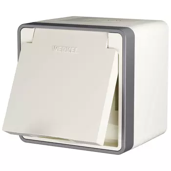 Розетка Werkel W5071203/ Розетка влагозащ. с зазем. с защит. крышкой и