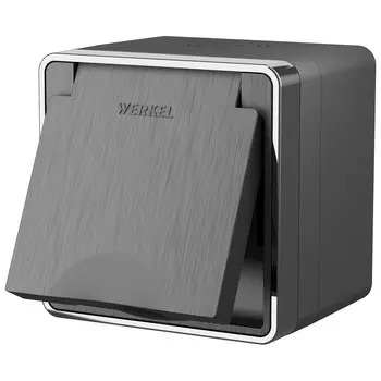 Розетка Werkel W5071204/ Розетка влагозащ. с зазем. с защит. крышкой и