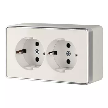 Розетка Werkel W5072103/ Розетка двойная с заземлением Gallant (слонов