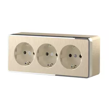 Розетка Werkel W5073110/ Розетка тройная с заземлением и шторками Gall