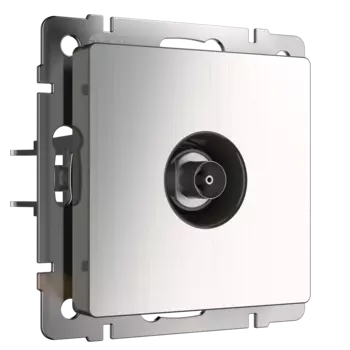 Розетка Werkel WL02-TV/ ТВ розетка оконечная (глянцевый никель)