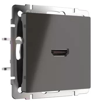 Розетка Werkel WL07-60-11/ Розетка HDMI (серо-коричневый)
