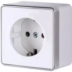 Розетка Werkel WL15-02-02/ Розетка с заземлением и шторками Gallant (белая)