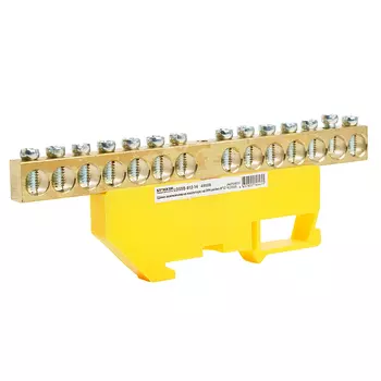 Шина PE на изоляторе 8*12 на DIN-рейку 14 выводов Stekker LD555-812-14