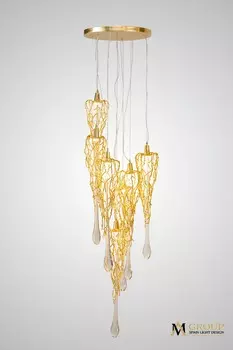 Светильник подвесной AM Group MANTECADO D600-7 GOLD