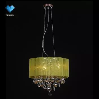 Светильник подвесной Eurosvet 10028, 10029,10030,10031 10031/5 хром/прозрачный хрусталь Strotski