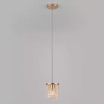 Светильник подвесной Eurosvet 3121 3121/1 золото/прозрачный хрусталь Strotski