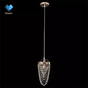 Светильник подвесной Eurosvet 3640 3640/1 золото/прозрачный хрусталь Strotski