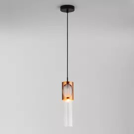 Светильник подвесной Eurosvet Clip 50087/1 черный/бронза