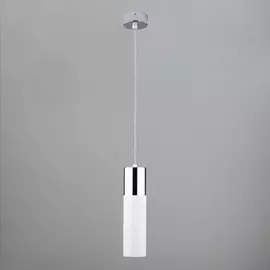 Светильник подвесной Eurosvet Double Topper 50135/1 LED хром/белый 12W