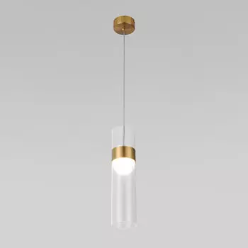 Светильник подвесной Eurosvet Lumen 50244/1 LED латунь/прозрачный