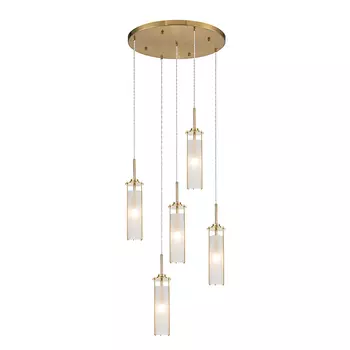 Светильник подвесной Indigo Torcia V000417 11038/5PL Brass