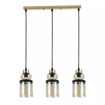 Светильник подвесной ЭкономСвет 30109 30109/3GD AMB+BK