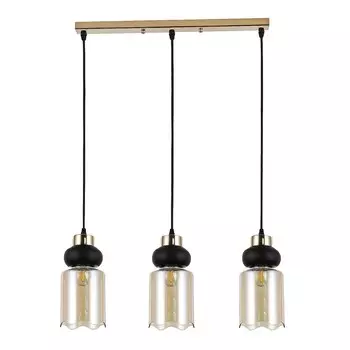 Светильник подвесной ЭкономСвет 30111 30111/3GD AMB+BK