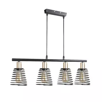 Светильник подвесной ЭкономСвет 30135 30135/4BK+GD BK