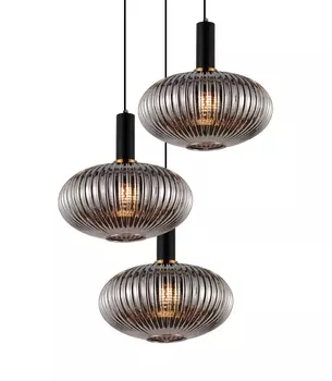 Светильник подвесной Lumina Deco Floril LDP 1216-3 GY+BK