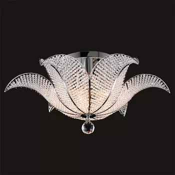 Светильник потолочный Eurosvet Ирис 10051/6 хром/прозрачный хрусталь Strotski