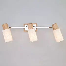 Светильник спот Eurosvet Savier 20029/3 хром/светлое дерево