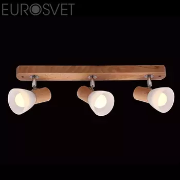 Светильник спот Eurosvet 20045 20045/3 светлое дерево