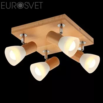 Светильник спот Eurosvet 20045 20045/4 светлое дерево