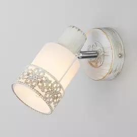 Светильник спот Eurosvet Silvia 20025/1 белый с золотом/ хром