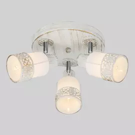 Светильник спот Eurosvet Silvia 20026/3 белый с золотом/хром