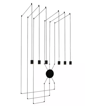 Светильник в форме паука Керро 8003/6P-BK Lumien Hall