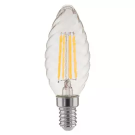 Светодиодная лампа Eurosvet Свеча витая F 7W 4200K E14 прозрачный (BL1