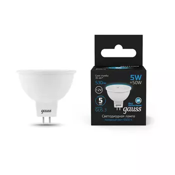 Светодиодная лампа Gauss Black MR16/MR11 201505305