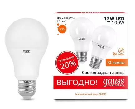 Светодиодная лампа Gauss Elementary 23212P