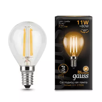 Светодиодная лампа Gauss Filament Globe 105801111