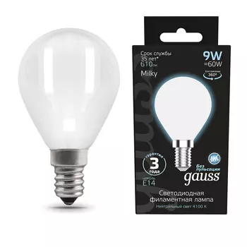 Светодиодная лампа Gauss Filament Шар 105201209