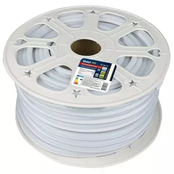 Светодиодный шнур Uniel ULS-N21-2835-120LED/m-8mm-IP67-220V-8W/m-50M-W