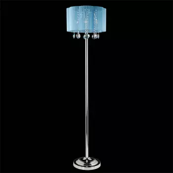 Торшер Eurosvet 3155,3255 3155/3F хром/лазурный хрусталь Strotski