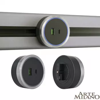 Трековая розетка Arte Milano Am-track-sockets 380066TS LED/USB-Type-C