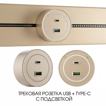 Трековая розетка Arte Milano Am-track-sockets-39 399732TS/USB-Type-C G