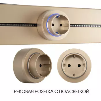 Трековая розетка Arte Milano Am-track-sockets-39 397951TS/ES Gold